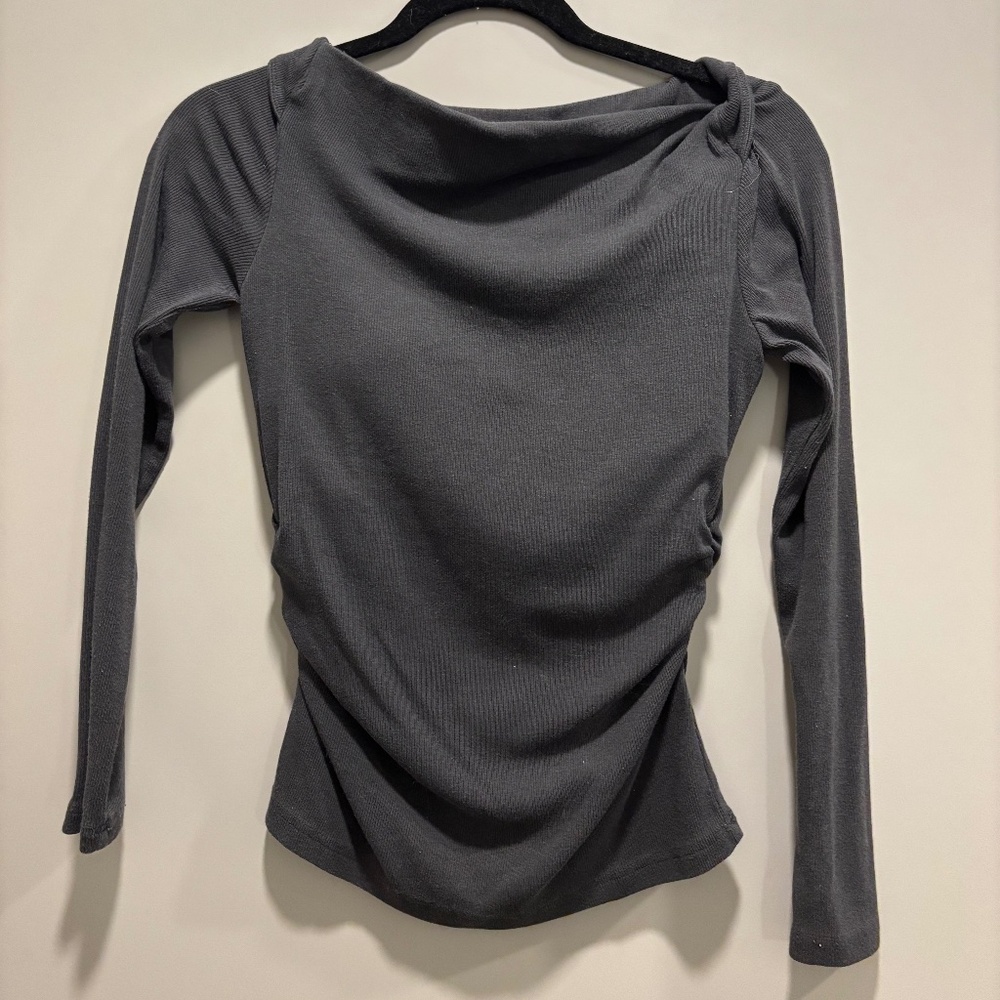 OGL Thermal Boatneck Ruched Brami Top